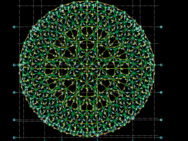 长春明光正元广场圆形网架